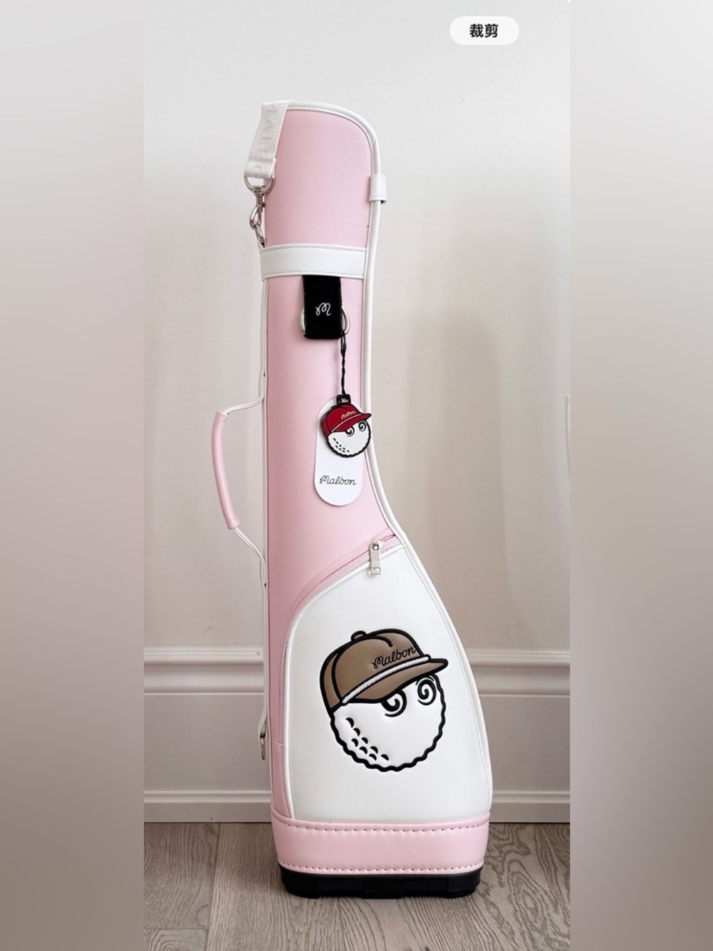 Malbon Golf Sunday Bag｜Pink & White｜PU Leather】